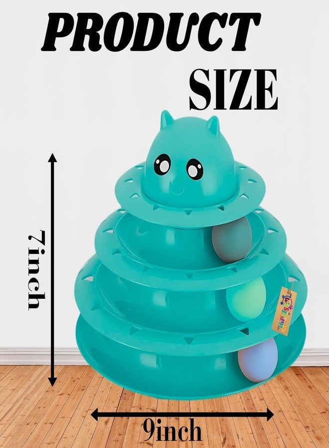 Western Era Cat 3 Level Toy - Engaging Multi-Tier Interactive Play Tower with Rolling Balls for Cats and Kittens, Promotes Mental Stimulation & Physical Activity, Durable Entertainment for Active Pet - Image 3